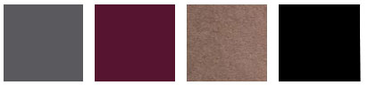 Varianti grigio bordeaux zinco nero