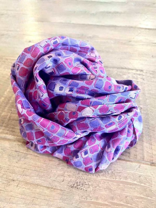 Green tassel scarf