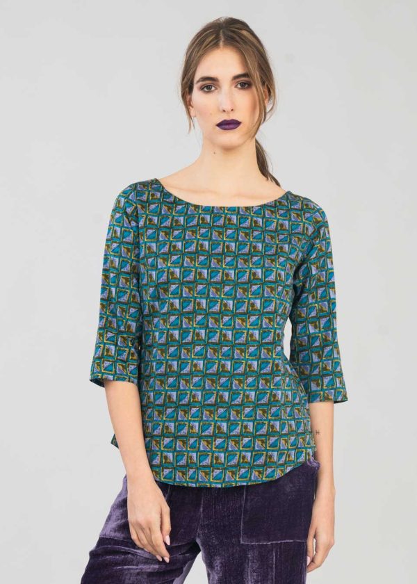 CASSIOPEA Blusa con Scollo a Barca