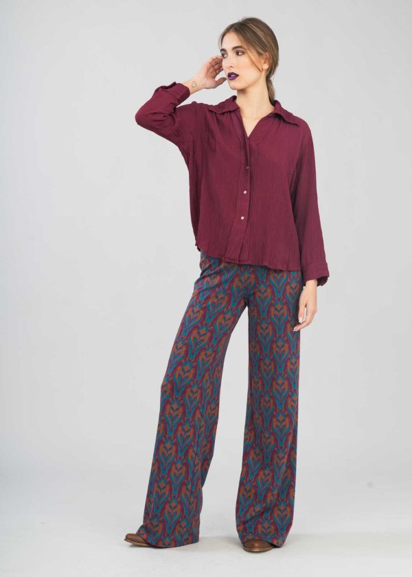 ANDROMEDA Pantalone Ampio a Vita Alta