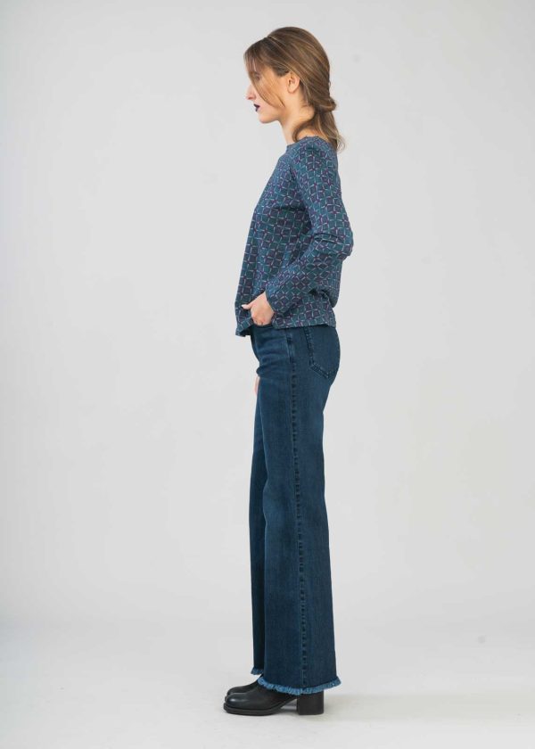 AURIGA Blusa jersey scollo a barchetta - immagine 3