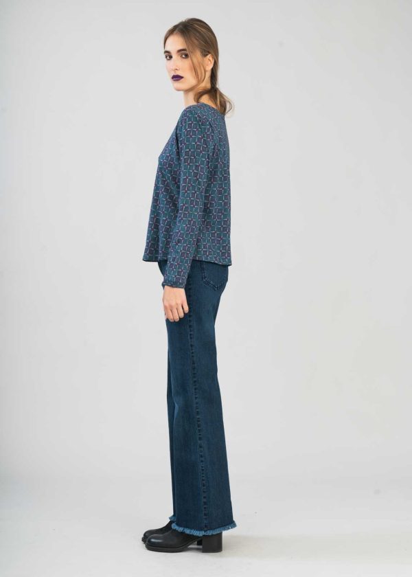 AURIGA Blusa jersey scollo a barchetta - immagine 5