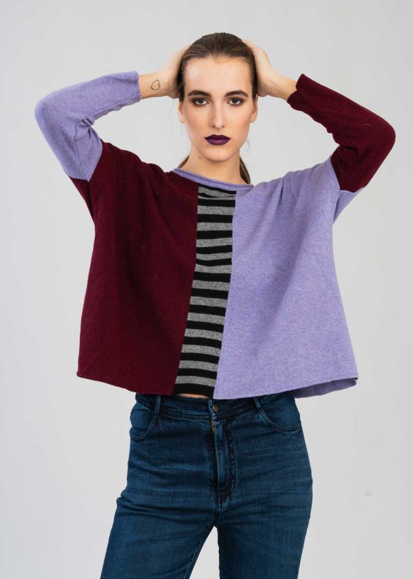 Maglione in Misto Cachmere con Design a Blocchi - immagine 2
