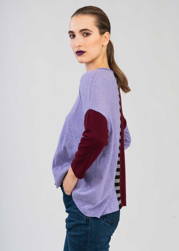 Maglione in Misto Cachmere con Design a Blocchi - immagine 5