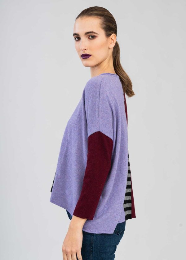 Maglione in Misto Cachmere con Design a Blocchi - immagine 3