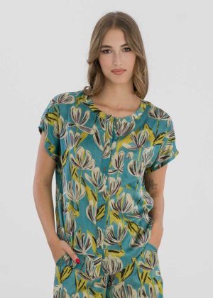 PERLA Blusa in fibra di rosa