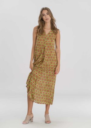 ESMERALDA Maxi abito con piega