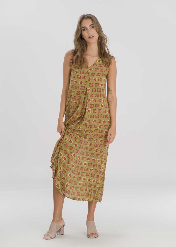 ESMERALDA Maxi abito con piega