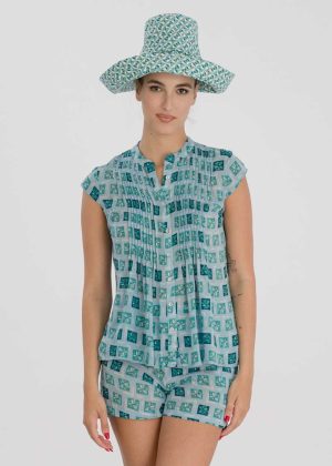 ESMERALDA Top plissettato
